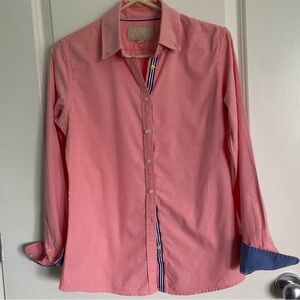 Banana Republic 100% Cotton Pink Oxford with Blue Detailing
